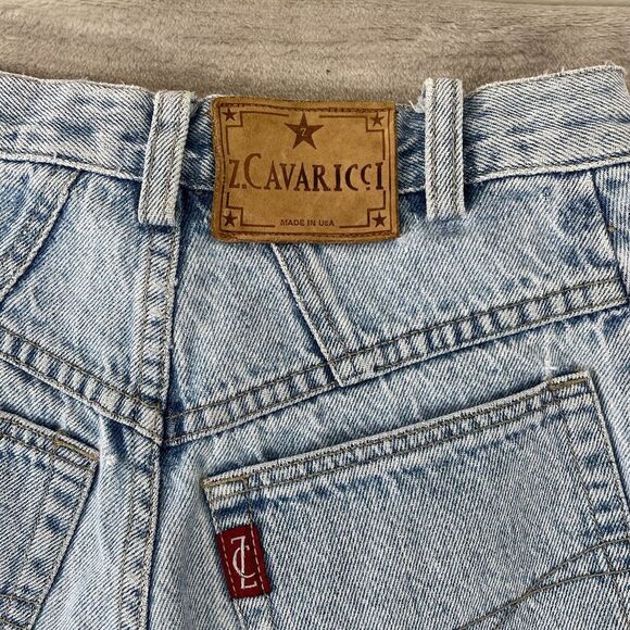 Z Cavaricci Jeans‎ Women 26 (Actual 24) Blue Acid Wash Rhinestone Button Fly VTG - Picture 13 of 16
